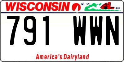 WI license plate 791WWN