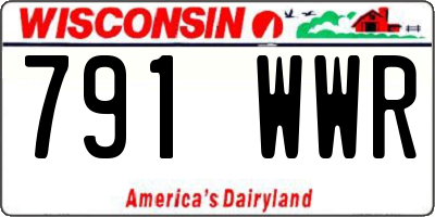 WI license plate 791WWR