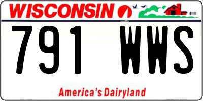 WI license plate 791WWS