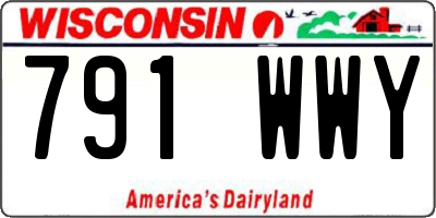 WI license plate 791WWY