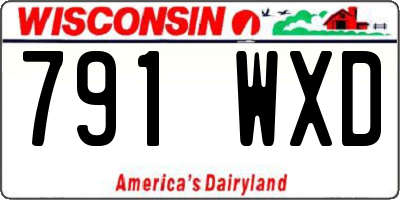 WI license plate 791WXD
