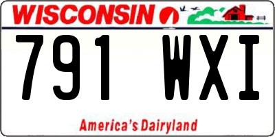 WI license plate 791WXI