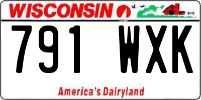 WI license plate 791WXK