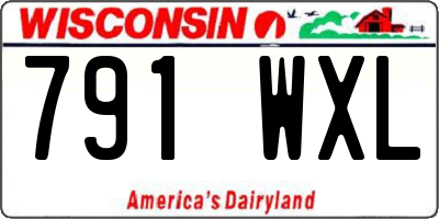 WI license plate 791WXL