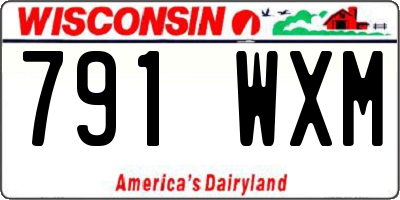 WI license plate 791WXM