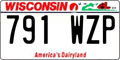 WI license plate 791WZP