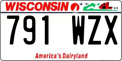 WI license plate 791WZX