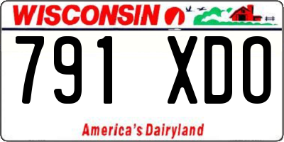 WI license plate 791XDO