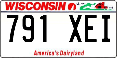 WI license plate 791XEI