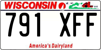 WI license plate 791XFF