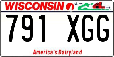 WI license plate 791XGG