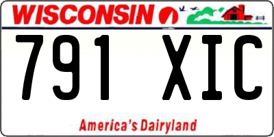WI license plate 791XIC