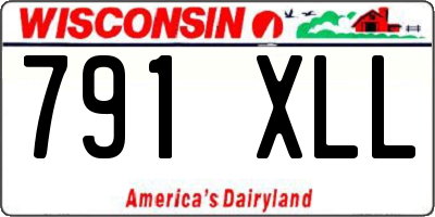 WI license plate 791XLL