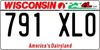WI license plate 791XLO