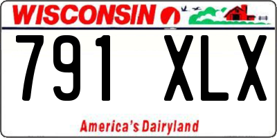 WI license plate 791XLX