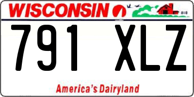 WI license plate 791XLZ