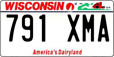 WI license plate 791XMA