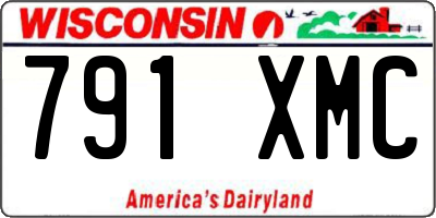 WI license plate 791XMC