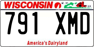 WI license plate 791XMD