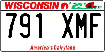 WI license plate 791XMF
