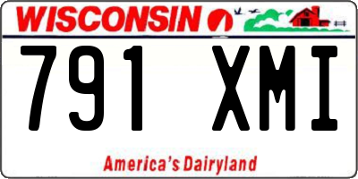 WI license plate 791XMI