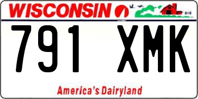 WI license plate 791XMK