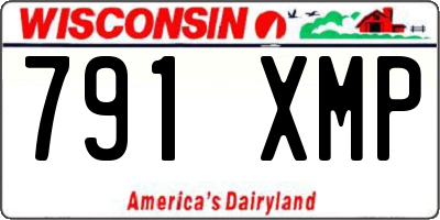 WI license plate 791XMP