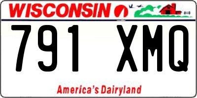 WI license plate 791XMQ