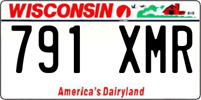 WI license plate 791XMR