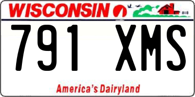WI license plate 791XMS