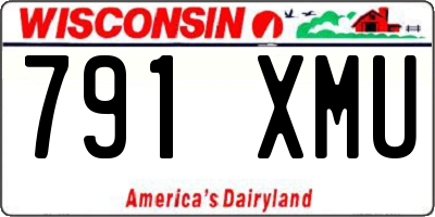 WI license plate 791XMU