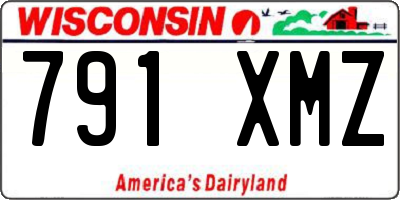 WI license plate 791XMZ