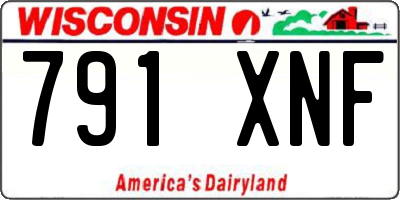 WI license plate 791XNF