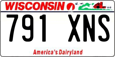 WI license plate 791XNS
