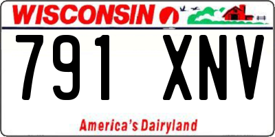 WI license plate 791XNV