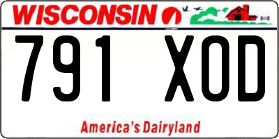 WI license plate 791XOD