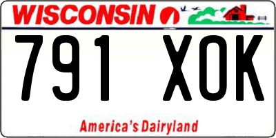 WI license plate 791XOK