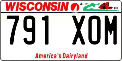 WI license plate 791XOM