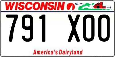 WI license plate 791XOO