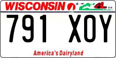 WI license plate 791XOY