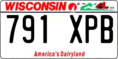 WI license plate 791XPB