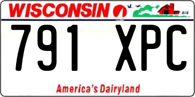 WI license plate 791XPC