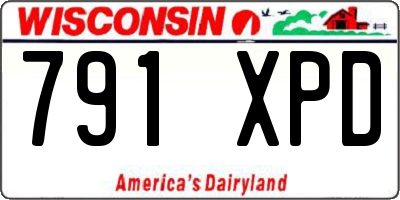 WI license plate 791XPD