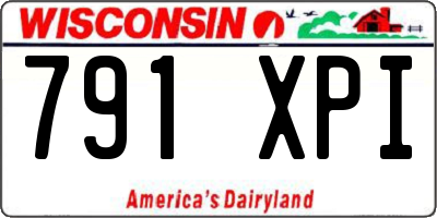 WI license plate 791XPI