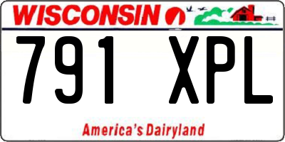 WI license plate 791XPL