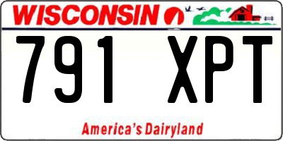 WI license plate 791XPT