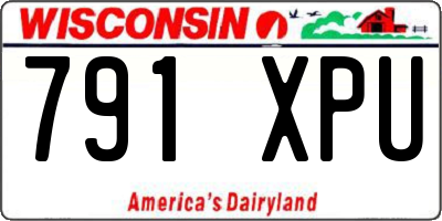 WI license plate 791XPU