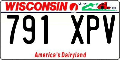 WI license plate 791XPV