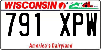 WI license plate 791XPW