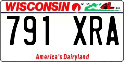 WI license plate 791XRA